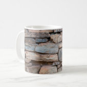 Alte Steinmauer-Struktur Hintergrund abstrakt, ant Kaffeetasse (Vorderseite Links)