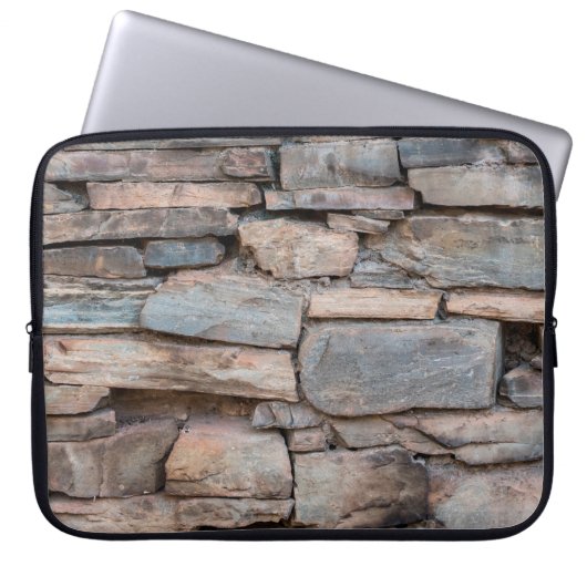 Alte Steinmauer-Struktur Hintergrund abstrakt, ant Laptopschutzhülle (Vorderseite)