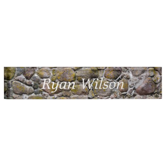 Alte Steinwand Namensplakette (Vorderseite)