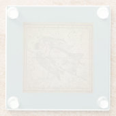 Alte Sternkarte Jungfrau des Mondes Glasuntersetzer (Rückseite)