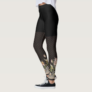 Alte Stickerei-Leggings Leggings