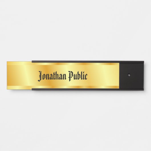 Alte Stil Handgeschriebene Script-Imitate Gold Ele Türschild (Vorderseite )