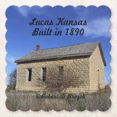 Alte Stone School Paper Untersetzer (Vorderseite)