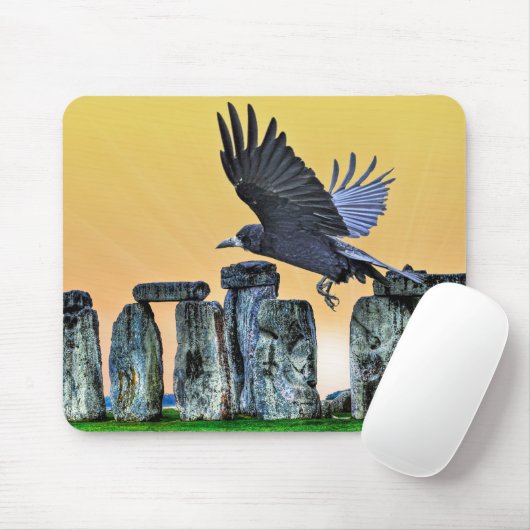 Alte Stonehenge & Rook Corvid-lover Geschenk Mousepad (Mit Mouse)