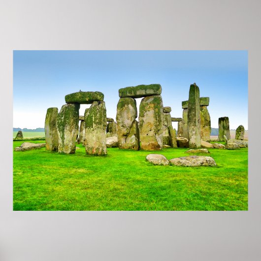 Alte Stonehenge Stehend Stones im Sommer Kunst Poster (Vorne)
