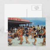 Alte Strandparty Postkarte (Vorne/Hinten)