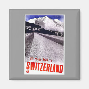 Alte Straßen in der Schweiz Magnet