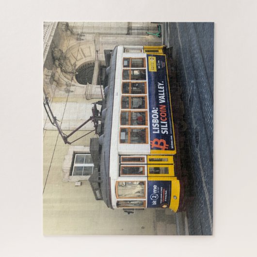 Alte Straßenbahn in Lissabon Portugal Puzzle (Vertikal)