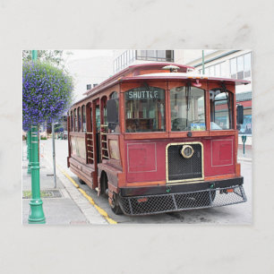 Alte Straßenbahn von Anchorage, Alaska Postkarte