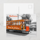 Alte Straßenbahn von Mallorca nach Port de Soller Postkarte (Vorne/Hinten)