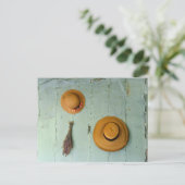 Alte Strohhasen Postkarte (Stehend Vorderseite)