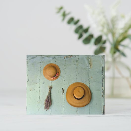 Alte Strohhasen Postkarte (Stehend Vorderseite)