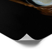 alte Stundenglas über der schwarzen Leinwand Poster (Ecke)