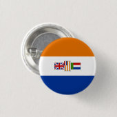 Alte südafrikanische Flagge - Oranje-blanje-blou Button (Vorne & Hinten)
