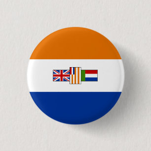 Alte südafrikanische Flagge - Oranje-blanje-blou Button
