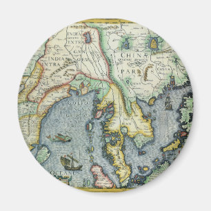 Alte Südostasiatische Karte von Mercator / Hondius Magnet