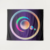 Alte Symbole Rainbow-Alien-Crop-Circle Wandteppich (Vorderseite (Horizontal))