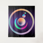 Alte Symbole Rainbow-Alien-Crop-Circle Wandteppich (Vorderseite)