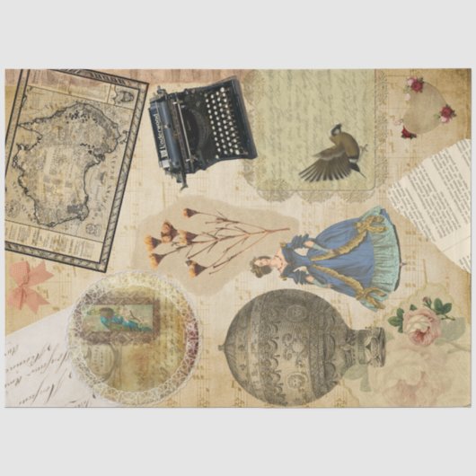 Alte Tagebüchern Stil Vintage Entdeckung Seidenpapier (Vorderseite)