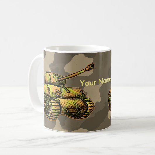 Alte Tank-Tasse Kaffeetasse (Vorderseite Links)