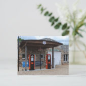 Alte Tankstelle auf der Straße 66 Postkarte (Stehend Vorderseite)