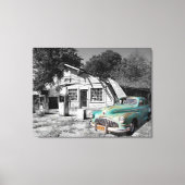 alte Tankstelle Leinwanddruck (Vorderseite)