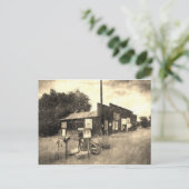 Alte Tankstelle Postkarte (Stehend Vorderseite)