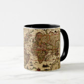 Alte Tasse der Weltkarte (VorderseiteRechts)