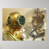 Alte Tauchausrüstung, Geschichte des Tauchmuseums, Poster (Vorne)