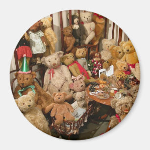 Alte Teddybären-Sammlung Magnet
