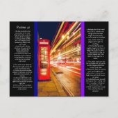 Alte Telefonkabine mit Psalmen Kapitel 91 Postkart Postkarte (Vorderseite)