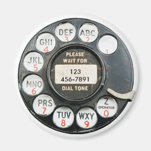 Alte Telefonwählvorrichtung, Nummer hinzufügen Magnet