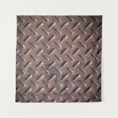 Alte Teller aus Stahl rutschfest. abstrakt Wandteppich (Vorderseite (Horizontal))