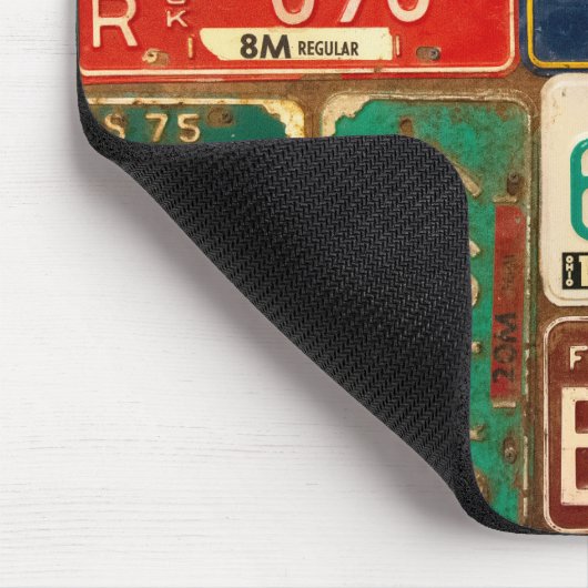 alte Teller rostiger Lizenzen Mousepad (Ecke)
