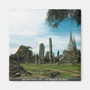 Alte Tempelruinen, nahe Bangkok, Thailand Magnet