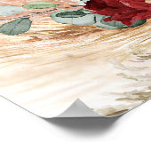 Alte Terracotta Tiefsee Rote Blüte Willkommen Poster (Ecke)