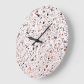 Alte Terrazzo Textur, hemmen Muster. Große Wanduhr (Winkel)