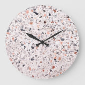 Alte Terrazzo Textur, hemmen Muster. Große Wanduhr (Vorderseite)