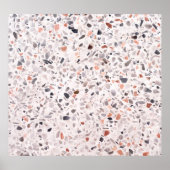Alte Terrazzo Textur, hemmen Muster. Poster (Vorne)