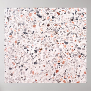 Alte Terrazzo Textur, hemmen Muster. Poster