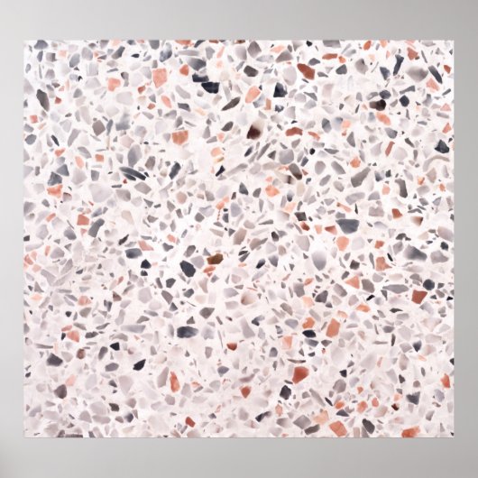 Alte Terrazzo Textur, hemmen Muster. Poster (Vorne)