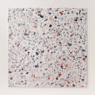 Alte Terrazzo-Textur, Korbmuster. Puzzle