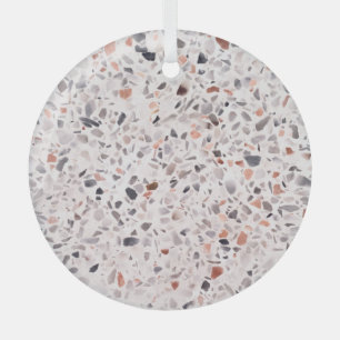 Alte Terrazzo-Textur, Wäschekorbmuster. Ornament Aus Glas