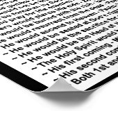 Alte Testament Prophezeiungen über Jesus Poster (Ecke)