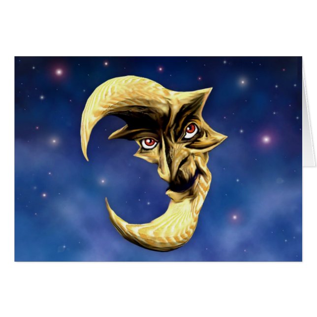 Alte Teufel-Mondkarte (Vorderseite (Horizontal))