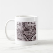 Alte Texas-Cartoon-Karte Kaffeetasse (Links)