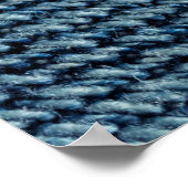 Alte Textur aus denim Stoff. abstrakt, anc Poster (Ecke)