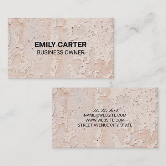 Alte Textur Visitenkarte (Vorne/Hinten)