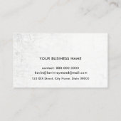 Alte Textur weiß beruflich elegant Visitenkarte (Rückseite)