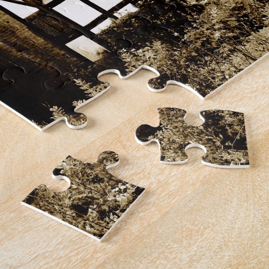 Alte thronende Tudor Hütte England Puzzle (Seite)